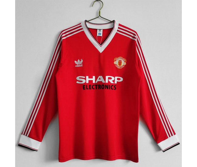 Manchester United FC 1983  Long Sleeve Home Classic Shirt