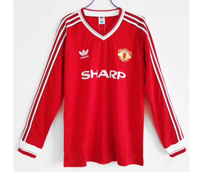 Manchester United FC Long Sleeve 1986-1988 Home Classic Shirt