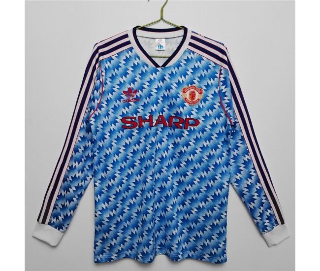 Manchester United FC 1990 Long Sleeve Away Classic Shirt