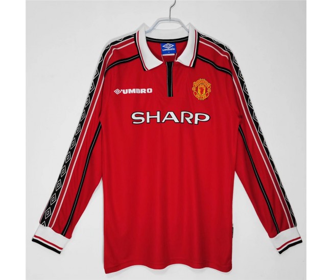 Manchester United FC 1998-1999 Long Sleeve Home Classic Shirt