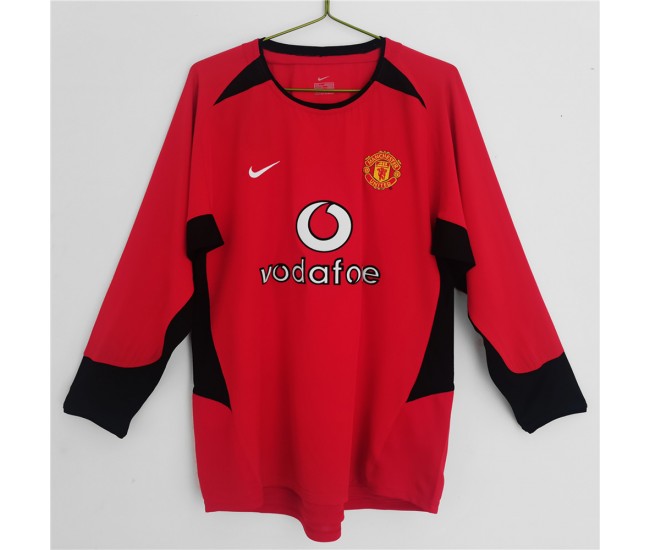 Manchester United FC 2002-2003 Long Sleeve Home Classic Shirt