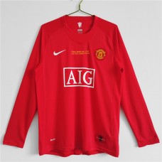 Manchester United FC 2007-2008 Euro Long Sleeve Home Classic Shirt