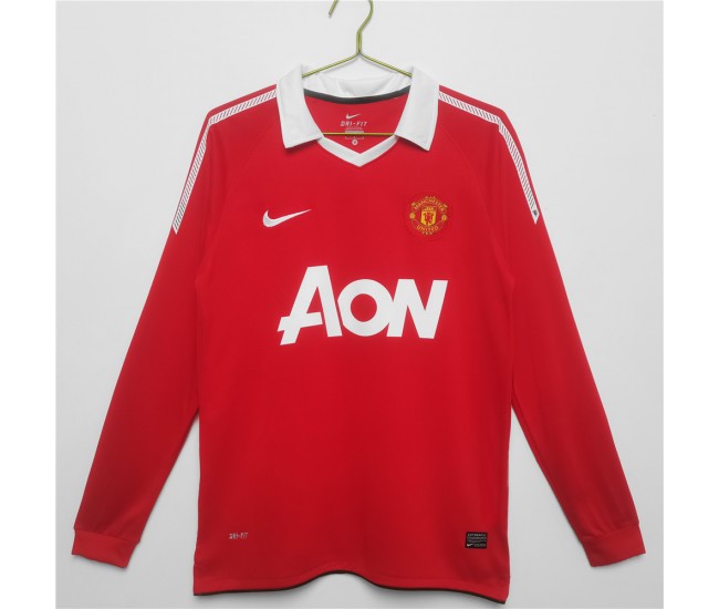 Manchester United FC Long Sleeve 2010-2011 Home Classic Shirt