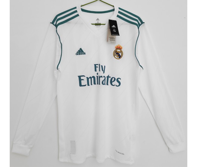 Real Madrid 2017-2018 Long Sleeve Home Classic Shirt