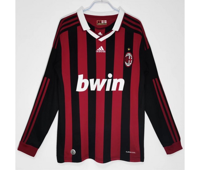 AC Milan 2013-2014 Long Sleeve Home Classic Shirt